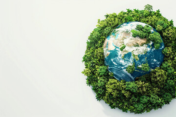 Greeting card with holiday composition for world environment day