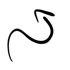 Arrow line sketch doodle with hand drawn style