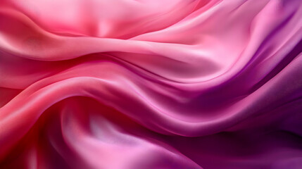 Fototapeta premium Abstract Pink and Purple Fabric Drape Illustration
