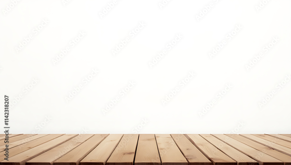 Poster a natural wooden table top texture provides a versatile backdrop for product display or design conce