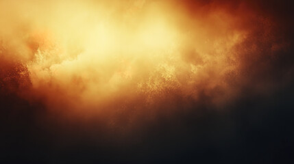 Naklejka premium Dramatic orange and black gradient background with soft cloud textures