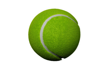 Green tennis ball, background TRANSPSRENT. Sport, lifestyle, leisure activities, exercise, healthy lifestyle.