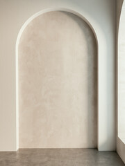 Large luxury modern bright interiors Living room mockup illustration 3D rendering image