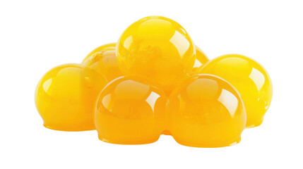 Yellow bubbles, transparent background