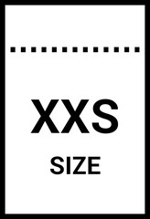Symbols of clothing size icon