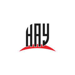 HAY letter logo design with white background in illustrator, vector logo modern alphabet font