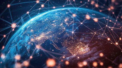 A satellite beam connecting remote classrooms worldwide