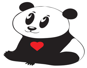 A Panda vector style with white background .