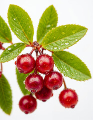 Barberry, isolated on white background. Generative AI