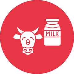 Dairy Farm glyph circle icon