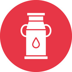 Milk Pail glyph circle icon