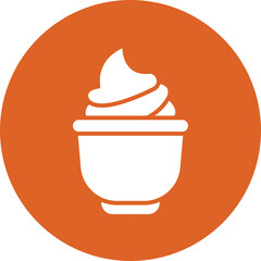 Whipping Cream glyph circle icon