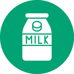 Chocolate Milk glyph circle icon