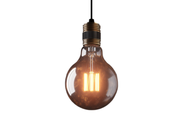 a light bulb with a wire