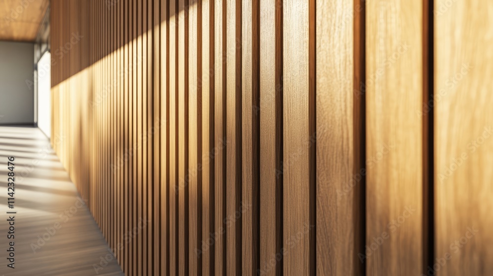 Poster wood grain wall paneling creating an elegant backdrop with ample copy space for text and design elem