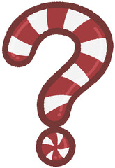 Candy cane question mark