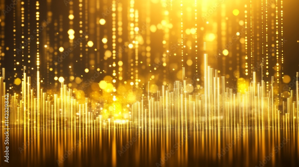 Poster gold prices line chart with soft gradient background