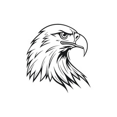 Eagle heads heads black and white vector, Head of an eagle in the form of the stylized tattoo. Eagle Mascot Vector Illustration