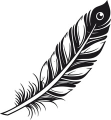 Obraz premium feather icon black silhouette of a bird 01.eps