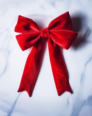 Luxurious red bow on a white background. Design isolated object