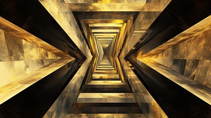 Fototapeta premium Golden World Illustration Featuring Elegant Metallic Tones and Luxurious Details