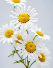 Medicinal Herbs - Chamomile, isolated on white background. Generative AI