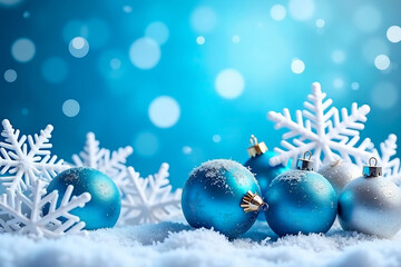 a blue background with christmas decorations and a blue background with a blue background2
