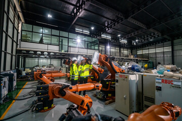 Advanced Robotic Automation in Manufacturing Facility During Operational Hours