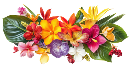 Flower arrangement, transparent background
