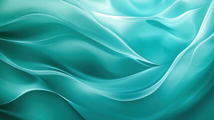 Abstract Teal Wave Swirls Background Design