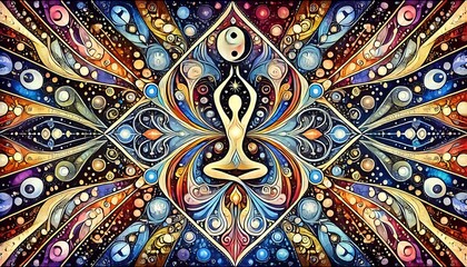 Depicting inner peace with symmetrical and harmonious visuals with Generative AI