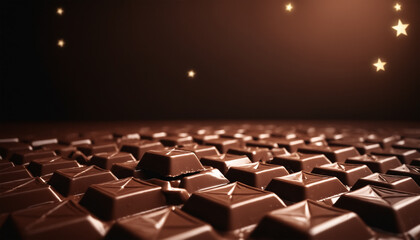 Fototapeta premium Indulge in Dark Chocolate: A Luxurious, Meltingly Delicious Treat