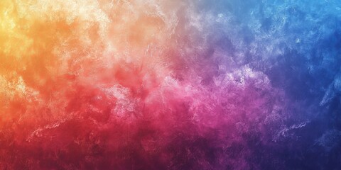 Purple orange blue pink grainy gradient background abstract poster design noise texture copy space, Generative AI
