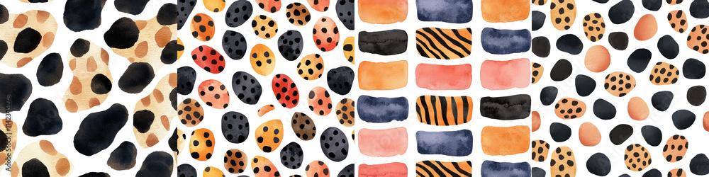 Poster this vibrant and quirky animal print pattern clipart design element features a playful mix of abstra