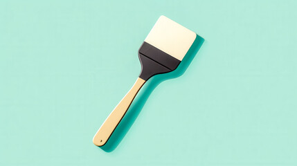 Spatula tool icon lying on solid green background