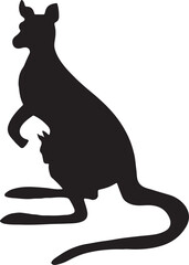 Illustration of kangaroo silhouette