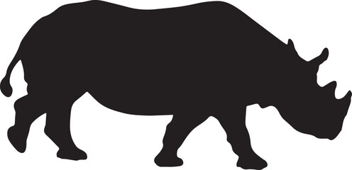 Illustration of Rhinocero silhouette