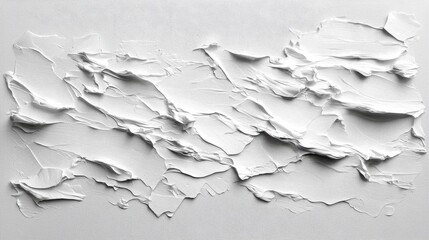 Obraz premium Textured White Abstract Composition with Dynamic Layers and Rich Depth on Canvas Surface