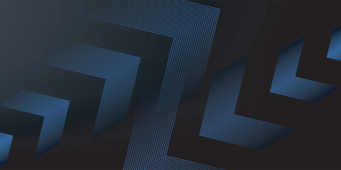 Fototapeta premium blue techno abstract background overlap layer on dark space with glowing dots shape decoration. Modern graphic design element dotted line style concept for banners