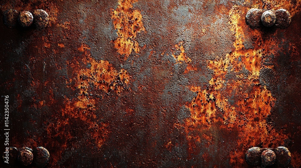 Poster rusty metal texture background with detailed scuff and corrosion patterns
