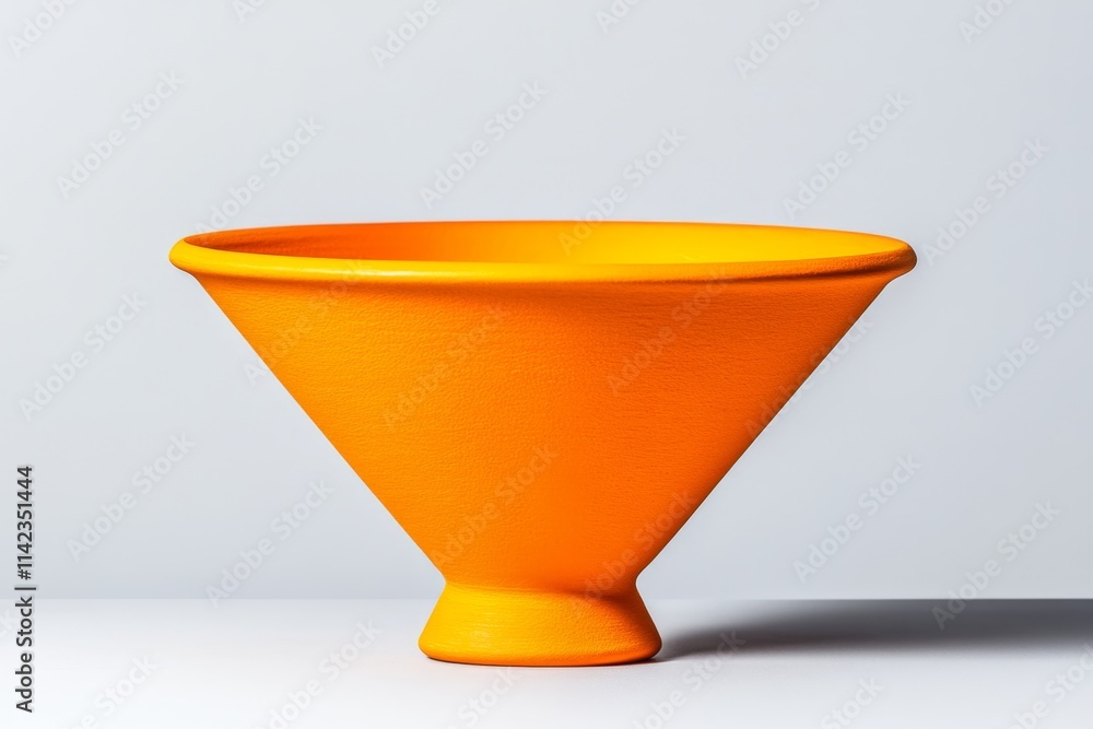 Poster A flat, clean design of a funnel and filter paper setup, with exaggerated simplicity against a white backdrop
