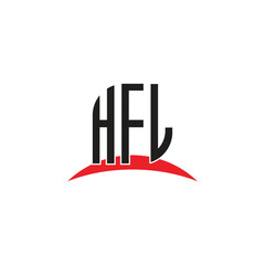 Obraz premium HFL letter logo design with white background in illustrator, vector logo modern alphabet font