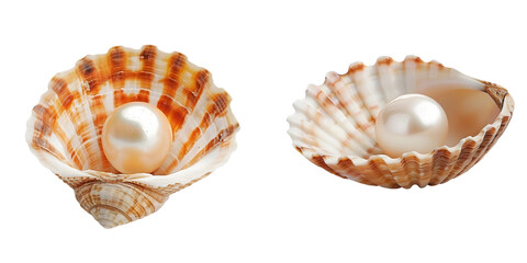 Obraz premium Pearl in a shell. Generative AI.
