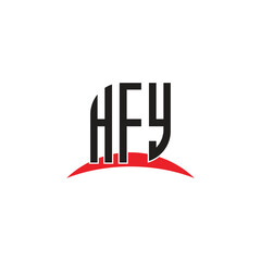 Fototapeta premium HFY letter logo design with white background in illustrator, vector logo modern alphabet font