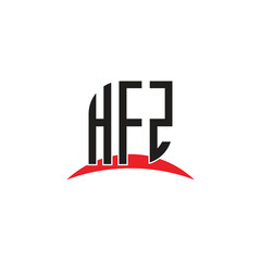 Fototapeta premium HFZ letter logo design with white background in illustrator, vector logo modern alphabet font