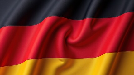 Naklejka premium Vibrant German Flag With Rippling Colors Creating a Sense of Movement