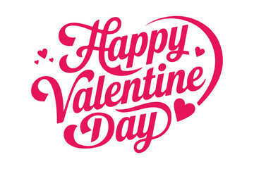 Happy Valentine's Day Creative typography vector illustration