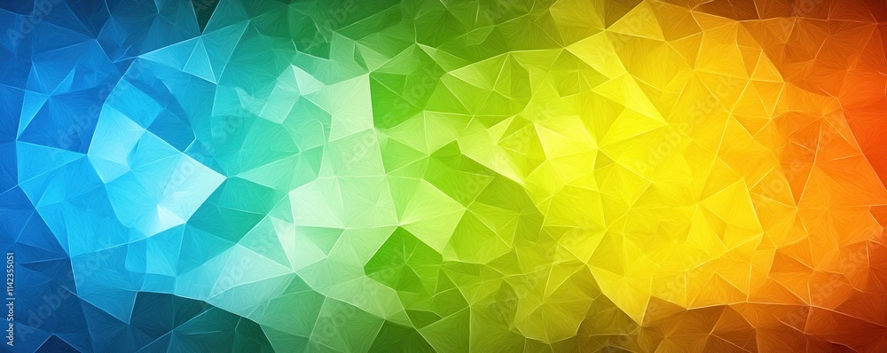 Aufkleber vibrant geometric background with colorful triangles and gradient effect