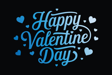 Happy Valentine's Day Creative typography vector illustration