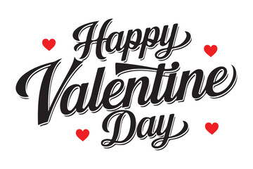 Happy Valentine's Day Creative typography vector illustration